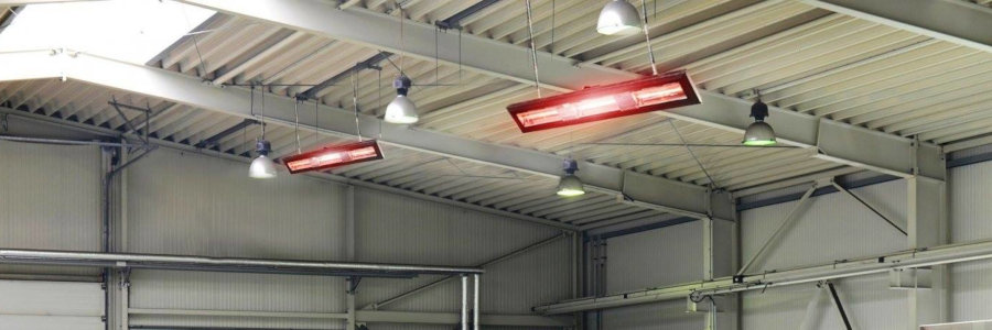 Infrarotheizung  900 Watt Hallen Werkstatt Dunkelstrahler Elektro Heizung 