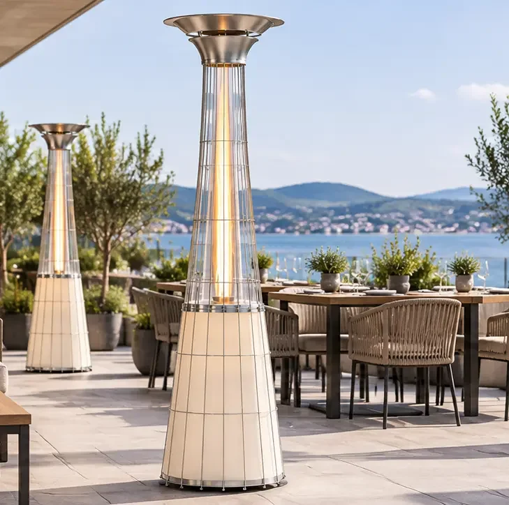 Gasheizstrahler für Hotelterrasse