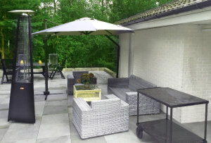 Falò® EVO Gasheizstrahler Automatik (m. Fernbedienung)-Propangas (Flasche)-Schwarz