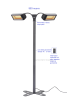 Heliosa 993 Standheizstrahler 2x1500W mit flexiblen Armen
