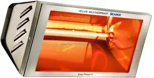 Heizstrahler aus Edelstahl V2A -Seaside- mit 2000 Watt