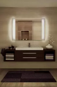 Spiegelheizung mit LED Beleuchtung