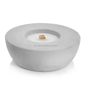 Tischfeuer aus Beton und Wachs