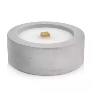 Tischfeuer aus Beton und Wachs