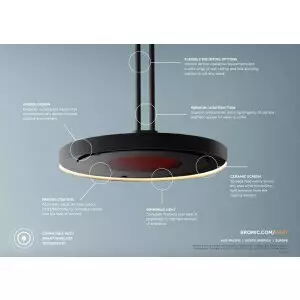 Bromic Eclipse Design Decken-HeizstrahlerI Wandheizstrahler