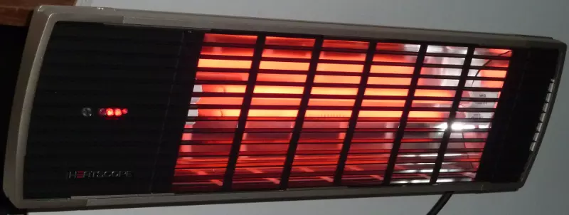 Test Heatscope Spot 2800W Infrarot Heizstrahler ON / angeschaltet