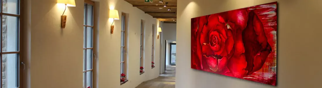 Infrarotheizung bedruckt mit Bildern von Anna Amrhein